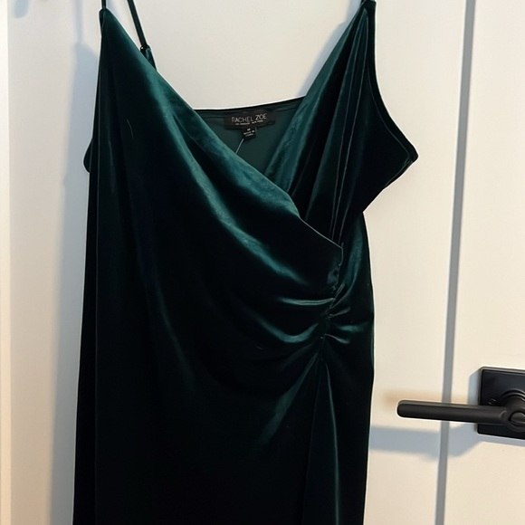 Rachel Zoe Dark Green Velvet Sexy Dress NWT - Picture 12 of 14